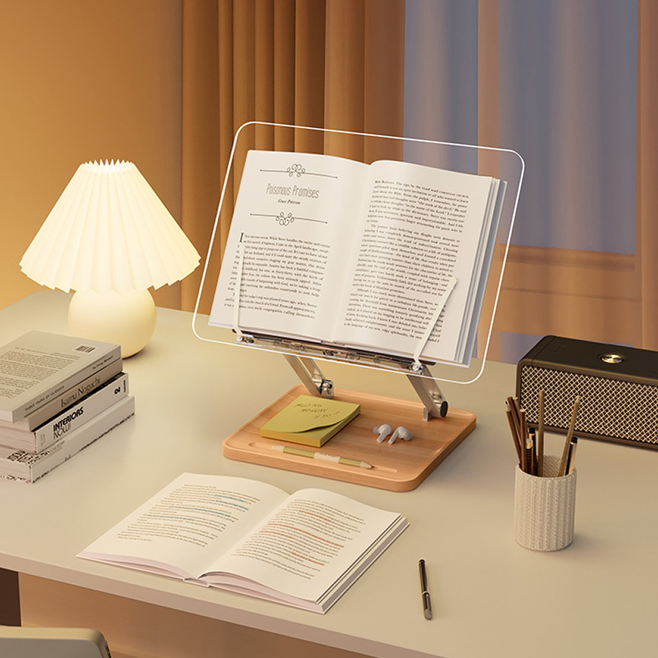 Wooden Reading Stand with Ligh - Laptop Tablet Accessories 评论和价格